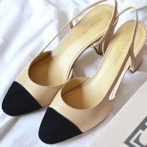 Slingback Block Heel Pumps (Size 9)
